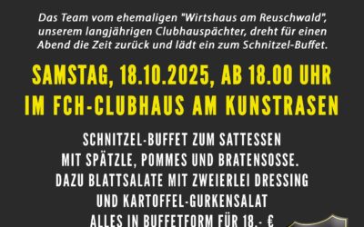 Einladung zum Schnitzel-Buffet im FCH-Clubhaus