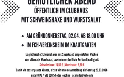 Gemütlicher Abend im Vereinsheim