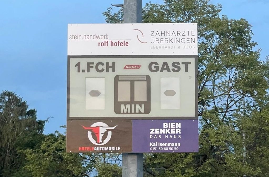 Neue Spielanzeigetafel