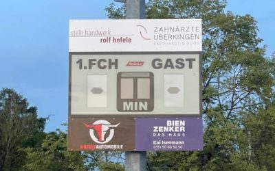 Neue Spielanzeigetafel